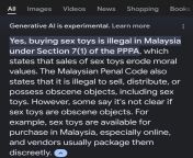 Is it legal to buy Sex Toys in malaysia? from malaysia smk school