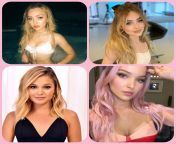 One for Doggy Style Anal, one for riding your Dick Cowgirl, one for Reverse Cowgirl Anal and one for a Blowjob! (Peyton List, Sabrina Carpenter, Olivia Holt and Dove Cameron) from peyton list porno