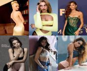 Anya Taylor-Joy, Dua Lipa, Zendaya, Hailee Steinfeld, Madison Beer, Sommer Ray. Pick one celebrity you would like to dominate and one celebrity you would want to be dominated by. from celebrity pron