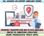 Medivic Ambulance Service in Patna, Bihar from darbhanga saxy bihar bhojp