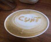 *NSFW* My pal and fellow barista made me this beauty for my break the other day from lingerie barista
