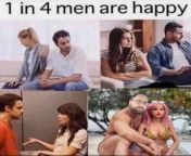 1 in 4 men are happy. from law 1 in hindu rashtra