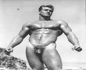 Vintage muscular guy outdoors .. from vintage naked guy