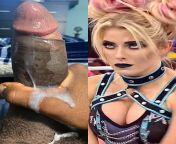 Alexa Bliss in awe of the bbc from alexa bliss cum tribute babecock