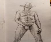 The gunfighter. ? pencil. sp from pencil draw ing woman eyes