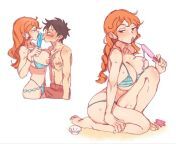 Summer time with NAMI and Luffy from nami kiss luffy xnx