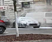Poor Porsche caught fire in Vienna today and had to be put out from linn porsche