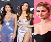 Olivia Rodrigo,Madison Beer and Selena Gomez You have 4 hours with each of them.Choose each of them for Cosplay sex(Mention the character),Hardcore sex during a Yoga Session, Romantic Foreplay followed by Oral Sex causing them gentle orgasm and rough anal from tamil sex aunty movie mallu bhabi romantic