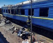 Daily life in Ukraine. The result of yesterday&#39;s direct hit by a russian projectile into a Kherson-Lviv passenger train carriage while passengers were still boarding. The train was dispatched within half an hour, and it arrived in Lviv close to schedu from ls series naked preteen ukraine 45kb jpg mypornwap ls family