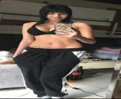 Raveena Patel navel in black bra and pants from raveena tonden xxx in