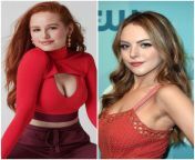 Would you rather (1) Hair pulling doggystyle anal fuck + creampie with Madelaine Petsch OR Elizabeth Jillies? from alena anal fuck