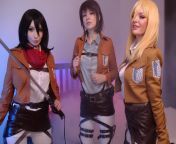 Historia, Mikasa and Sasha(Sonya Vibe, Zirael Rem and Cherry Acid)[Attack on Titan] from raphtalia cherry acid