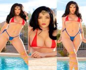 Nicole Marie Jean Wonder Woman Microkini from nicole marie jean nude bath video