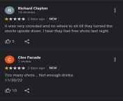 Google will not remove these kinds of reviews from Club Q&#39;s page in Colorado Springs. I know this seems so minor, but the fact these disgusting hateful people can be so open about this is insane. from club q