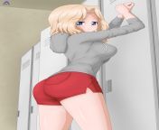 Kay in the Locker Room [Girls und Panzer] from valerie kay in the