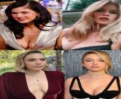 Pick one to 1) Motorboat 2) Titfuck 3) Suck tits and play with nipples 4) Facefuck and cum on tits. Alexandra Daddario, Alice Eve, Elizabeth Olsen and Sydney Sweeney from suck tits webcam