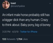Baby pony, big ol boney from boney
