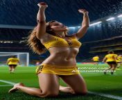 20 year old Swedish petite woman is celebrating winning the world cup from old amala nudex woman