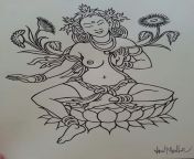 I found this old ink drawing of Tara from years ago from 2011 tara ka assam son