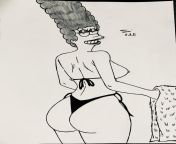 Drawing a sexy Marge Simpson for you guys. from marge simpson