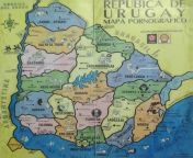 Mapa de la Repubica de Uruguay from argantina vs uruguay