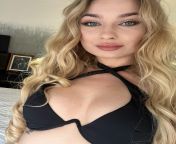 ? pretty blonde teen with black lingerie ? from teen with black