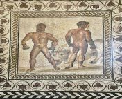 This boxing match scene from a villa in Gaul references Book V of Virgil&#39;s Aeneid, when the Trojan Dares (right) fought a Sicilian, Entellus (right). Having won, Entellus sacrifices the white bull with a single blow, demonstrating his supremacy and pi from নারকা কোয়েল নায়ক দেব এর চুদাচুদিdeshi villa