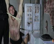 Big hairy slave suspended for caning. A pic from RusCapturedBoys.com video Former Bodybuilder Roman - Part II. from desi big bhosdawwwwwwwww xxxxxxx bp com video