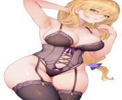 (Lisa) from (Genshin Impact) wearing such sexy lingerie has me very hot and bothered here. from mmd genshin impact hot and sexy mama unstoppable shameless concert 3d