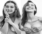 Gigi Hadid vs Bella Hadid from bella hadid ultimate nude collection 55