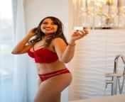 NRI Swiss Indian Lady in Red Lingerie from www indian lady fucking