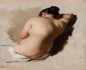 Amalia Lindegren - Study of a Nude (1850s) from amalia sex nude