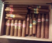 Really after 3 years of buying singles and 3-5 packs ihav and Cigars of Cuba. i love it. Partagas Lusitanias Hoya and RyJ at the bottom in Churchill size at the bottom. shorts are petite Robusto. honestly how&#39;d i do? from hoya