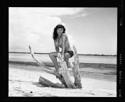 Bettie Page ? Beached Bettie with Driftwood Bettie Page South Florida 1954 photo ? by Bunny ? Yeager from south boobs fuck photo