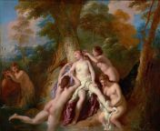 Jean-François de Troy - Diana and her Nymphs bathing (1722-24) from 天津南开区约炮（高质量美女约炮）电话微信152 1722 0186 pej