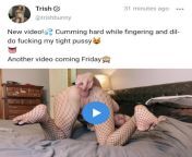 New Video on OnlyFans:Trishbunny??cumming hard fingering and dildo fucking tight little pussy?link in comments?? from bondage legs and dildo fucking