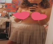 Just teasing you in my school girl skirt ;)) [F] [teen] [boobs] from beautiful teen boobs