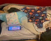 Getting ready for bed and playing animal crossing from desi 45 age aunty and teen boy