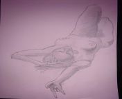 Anonymous model, drawing by me ? Please give feedback and let me know if youre my next model ? from my thiccal model
