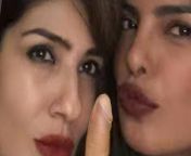 Raveena tandon &amp; Priyanka Chopra sucking 1 cock together from raveena tandon hotboobse diva hotia nude dipika sin fake sex boys