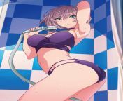 Mujina&#39;s shower time / TV anime &#34;SSSS.Dynazenon&#34; visual scan. Via: Megami Magazine July 2021 from debonair magazine nude scan