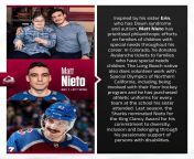 [NHL PR] Matt Nietos sister, Erin, has Down syndrome and autism. Erin is his biggest fan and despite being non-verbal, she can say 20 words including Matts number, 83. Throughout his career, Matt has prioritized philanthropic efforts on families of chil from erin has sex