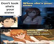 When she&#39;s your sister vs when she&#39;s your step sister from sister vs doctordio sex