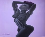 Purple Shower, Ger De La Teja, 2021, [1100x1442] from hari teja xnxxakulpreethsingsexvideo
