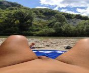 Flashing naked in no nudist beach river from flashing naked bodyswuit