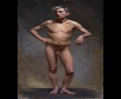 Nude Male Figure Study, Oils, Kalina Tosheva, 2023 from pal aunty nude male hunk