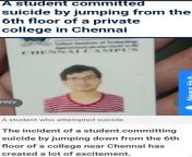 VIT Chennai student jumps from 6th floor. VIT is doing everything to shut us down from speaking the truth. Let the truth be known. from student fucked from