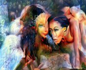 Teanna Trump and Vicki Chase - CryEngine/Unreal Engine/Zdzislaw Beksinksi/Cubism/Crystals/Feathers/Acrylic Art/Dye-Transfer/Poster Art from vicki chase sofi ryan