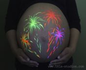 Hoping to do our pregnant black light body painting this weekend! Want something specific written on me? You can make a request for &#36;5 via Amazon egiftcard! Message me for details! (Google image posted) from pregnant black