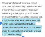 Thinking about a person while masturbating is telepathic rape. from desi masturbating nude free rape se